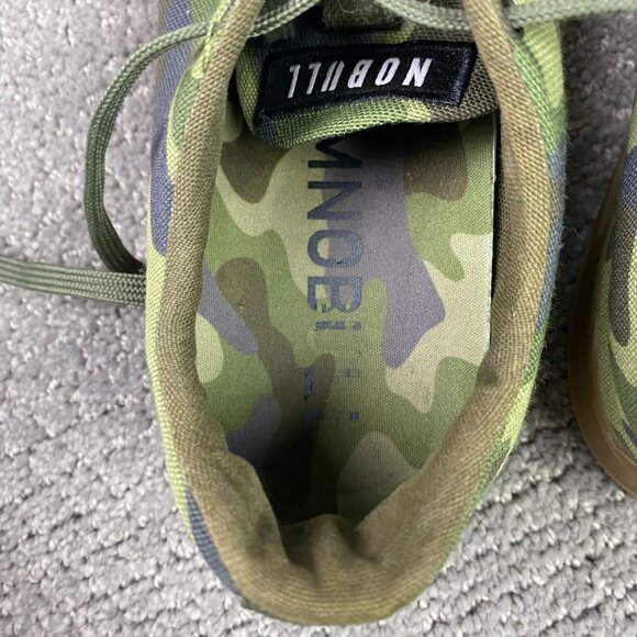 Nobull Shoes Trainers Sneakers Men's 3.5 Women's 3 Camo Canvas Gum Sole Green - Picture 8 of 10